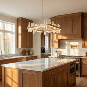 Yiosi Series Natural Stone Pendant Light 31" - scene-2