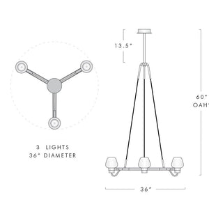 Galad Contemporary Crystal Chandelier 3-light - view 7
