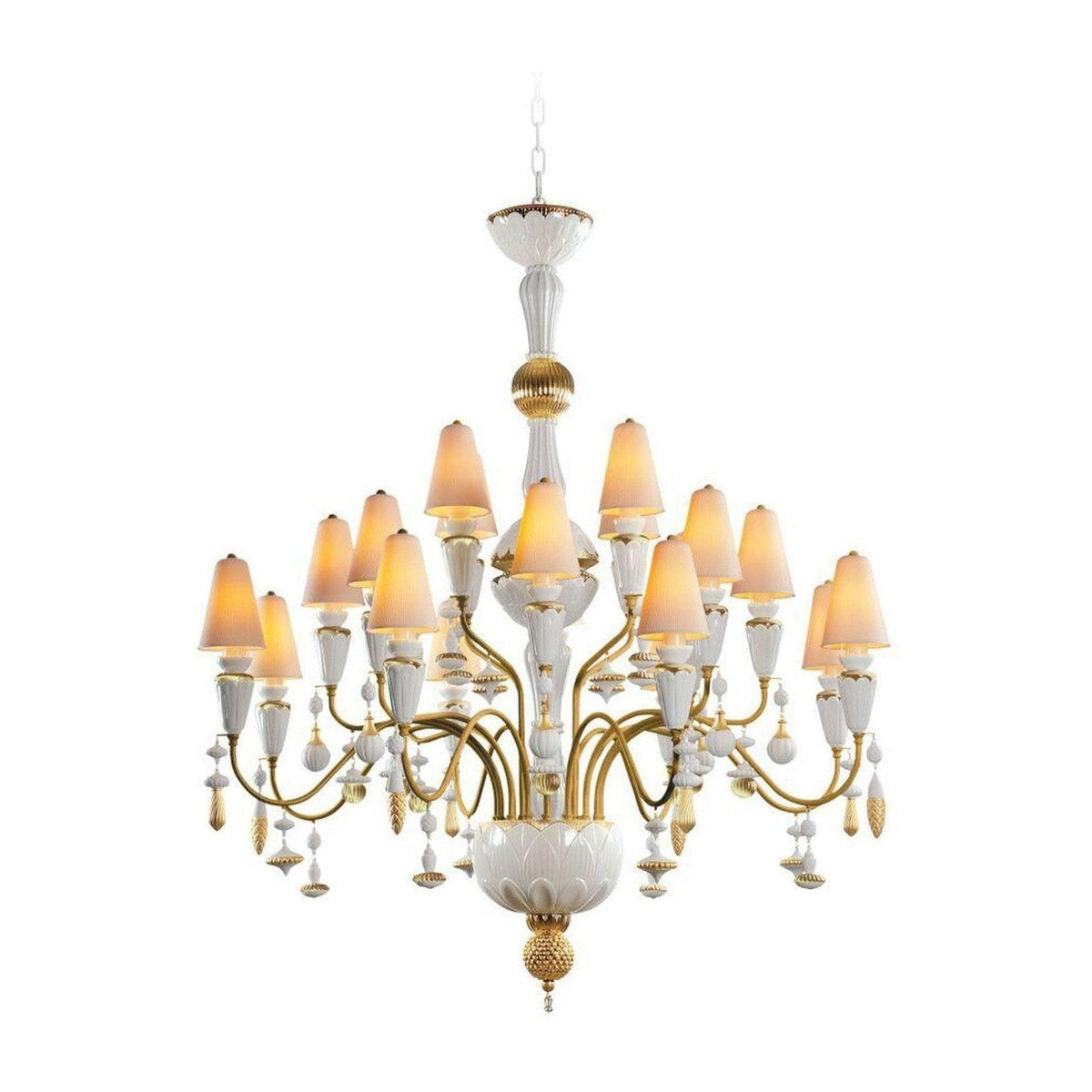 Vintage Nexora 20 Light Chandelier, in glossy