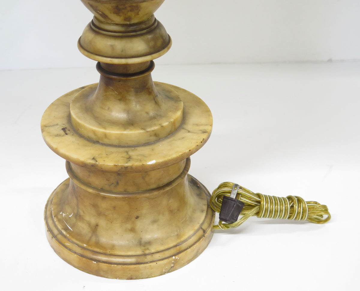 Pair of Italian Carved Alabaster Table Lamps - view 12