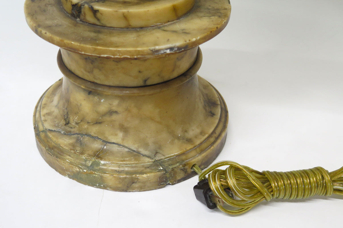 Pair of Italian Carved Alabaster Table Lamps - view 13