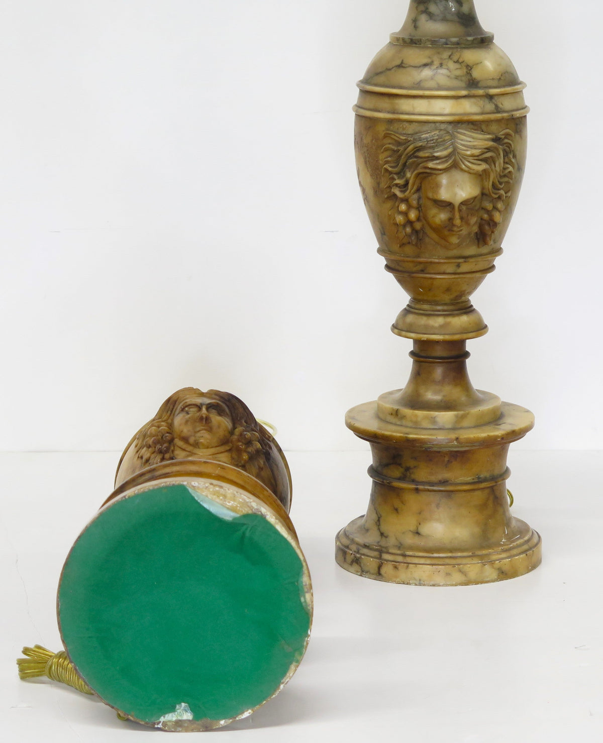 Pair of Italian Carved Alabaster Table Lamps - view 14