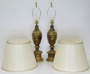 Pair of Italian Carved Alabaster Table Lamps - view 16