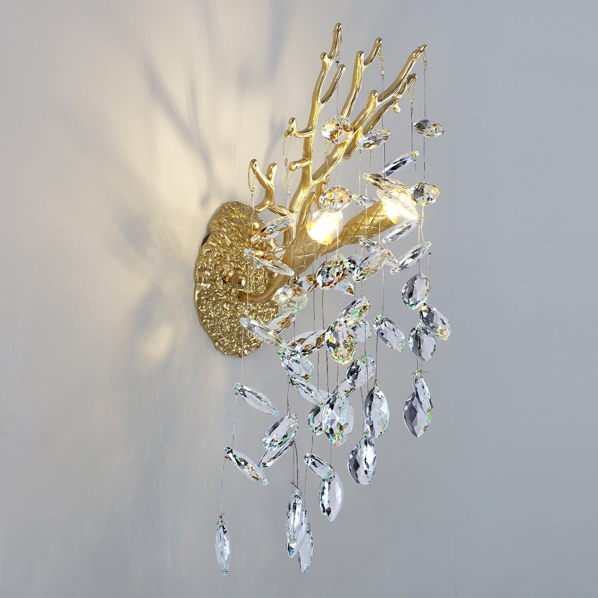 Ice Eye Crystal Gold/Silver Wall Sconce for All Rooms 10"H - view 14