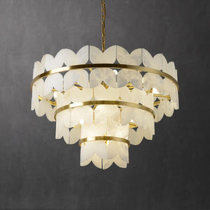 Alabaster Multi-Layer Butterfly Round Chandelier - view 4