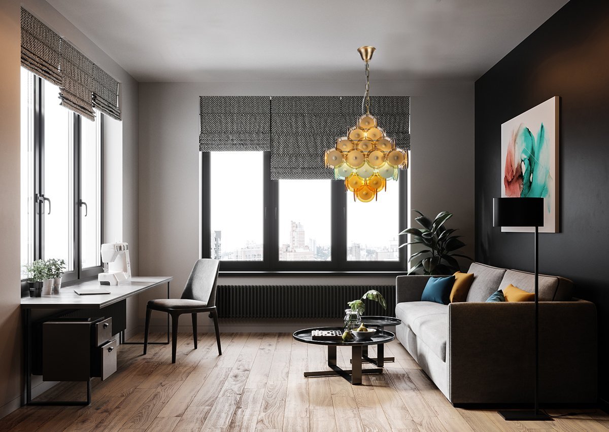 Bettina Round Chandelier, glass - view 5
