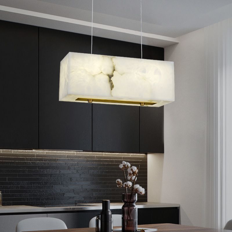 Alabaster Cuboid Dining Room Chandelier - view 2