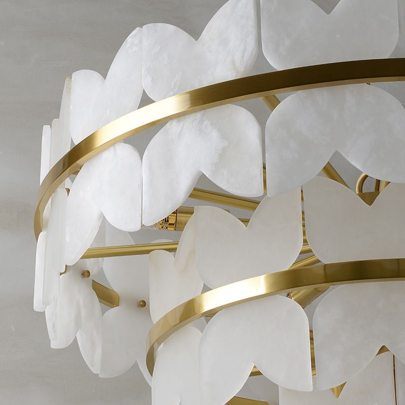 Alabaster Multi-Layer Butterfly Round Chandelier - view 5