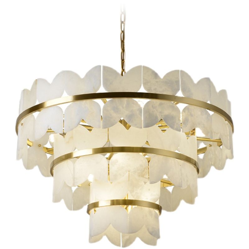 Alabaster Multi-Layer Butterfly Round Chandelier - view 6