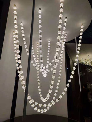 Modern Creative Pearl Necklace Chandelier for Living Room/Staircase/Foyer/Entryway - view 6