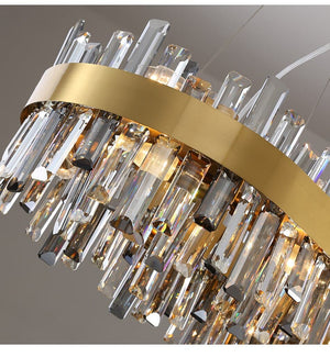 Elegance Rectangle Golden Lamp frame Crystal Chandelier 32" / 47", rectangular - view 6