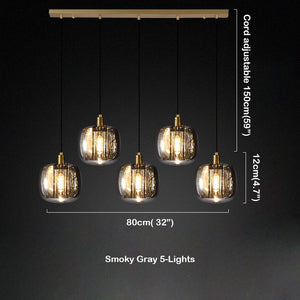 Bedroom Pendant Lighting Smoke Grey Clear Color - view 12