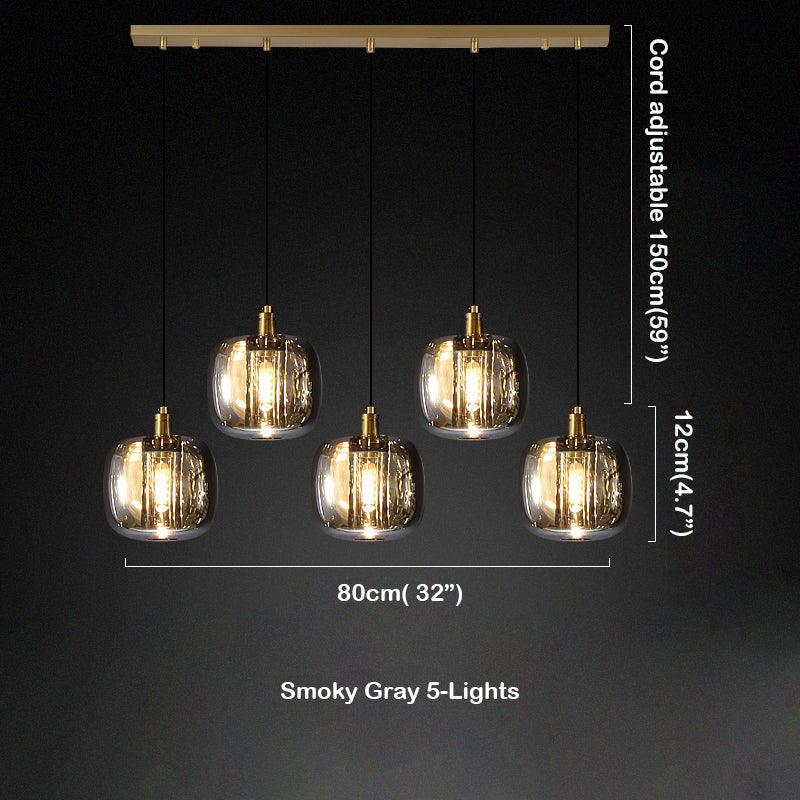 Bedroom Pendant Lighting Smoke Grey Clear Color - view 12