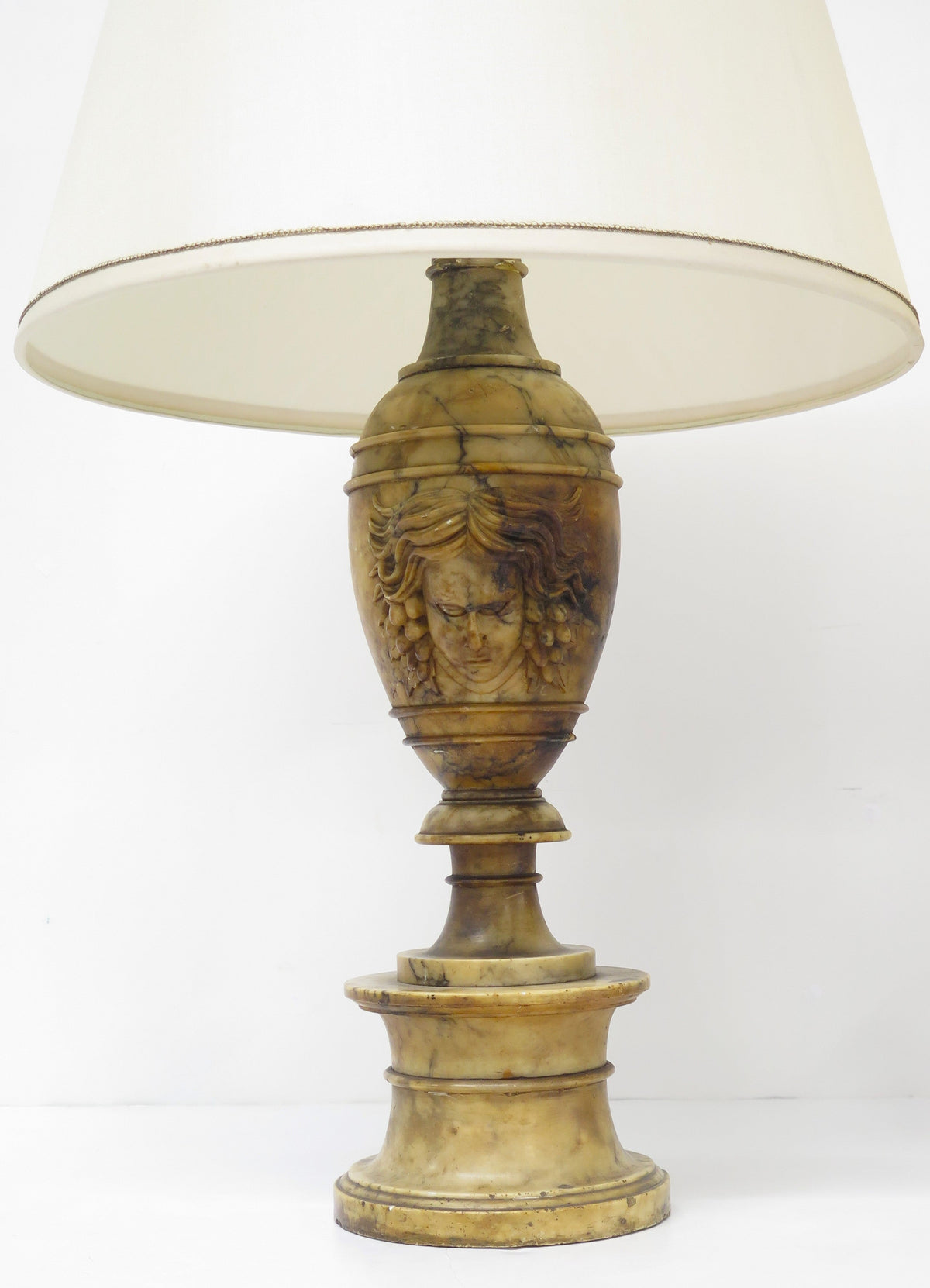 Pair of Italian Carved Alabaster Table Lamps - view 7