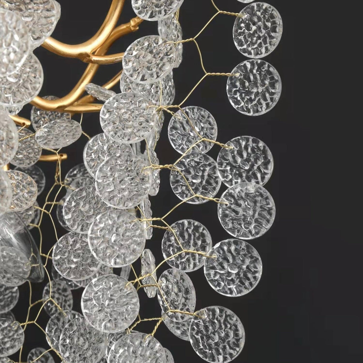 Luxury Branches Crystal Frosted Glass Chandelier Set for Living and Dining Room - view 8