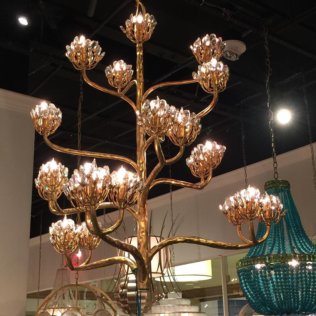 Luxury Branch Flower Chandelier in Gold for Living Room Staircase and Bedroom Lighting - view 13