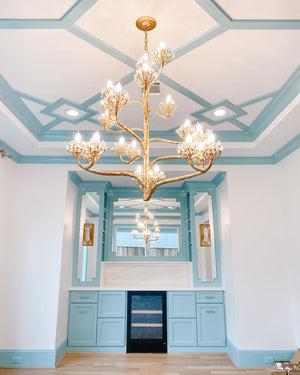 Luxury Branch Flower Chandelier in Gold for Living Room Staircase and Bedroom Lighting - view 10