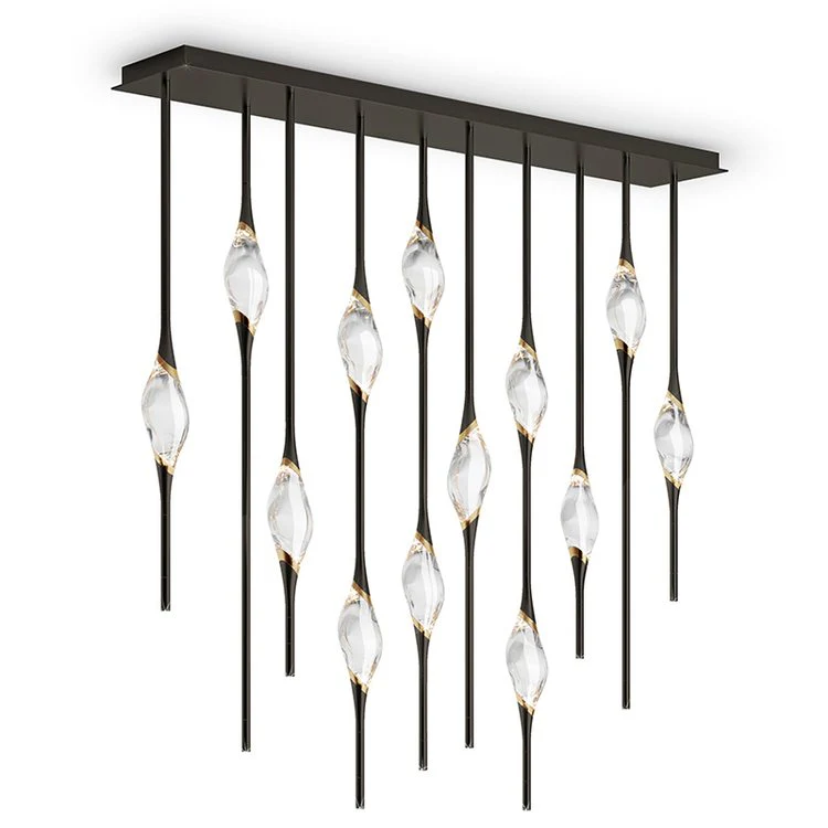 Callista Modern Crystal Linear Dining Room Chandelier - view 5