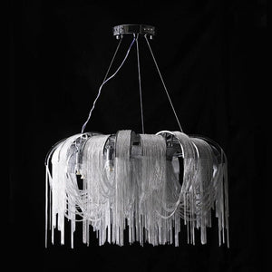 Liz Luxury Aluminum Chain Tassel Chandelier - view 2