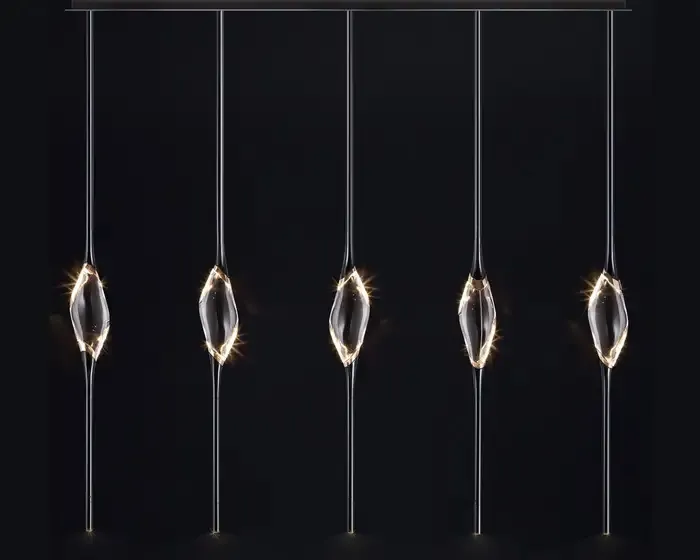 Callista Modern Crystal Linear Dining Room Chandelier - view 4
