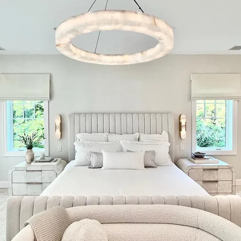 Art Alabaster Ring Chandelier for Living Room/Bedroom - view 2