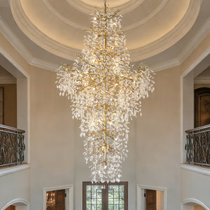 Marquise Double-Layer Branch Staircase Chandelier 2300 - Gold - view 2