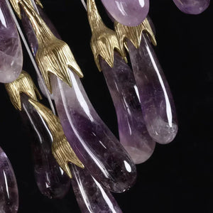 Eggplant-shaped Chandelier Purple Color