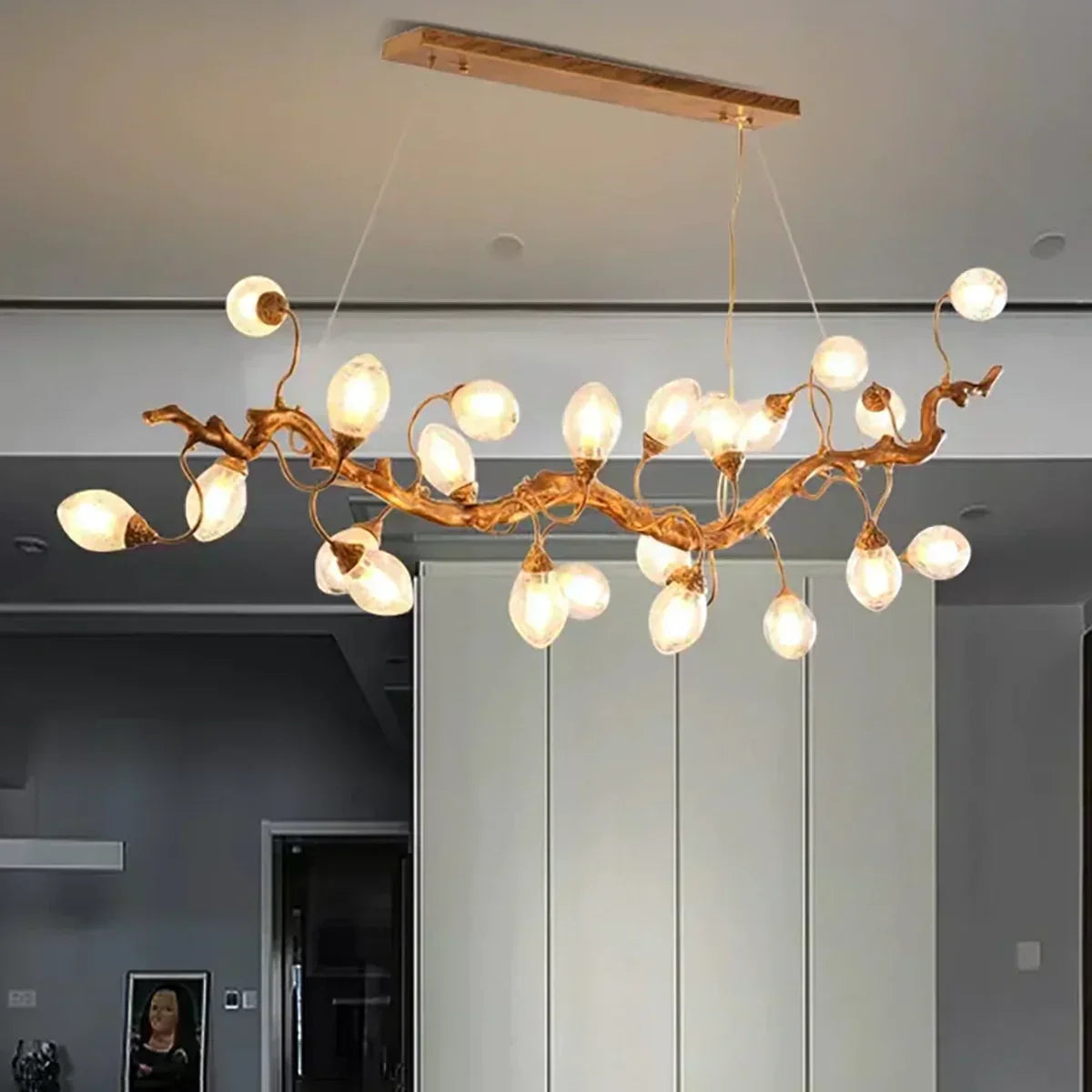 Art Clear Elegance Bubble Branch Linear Chandelier