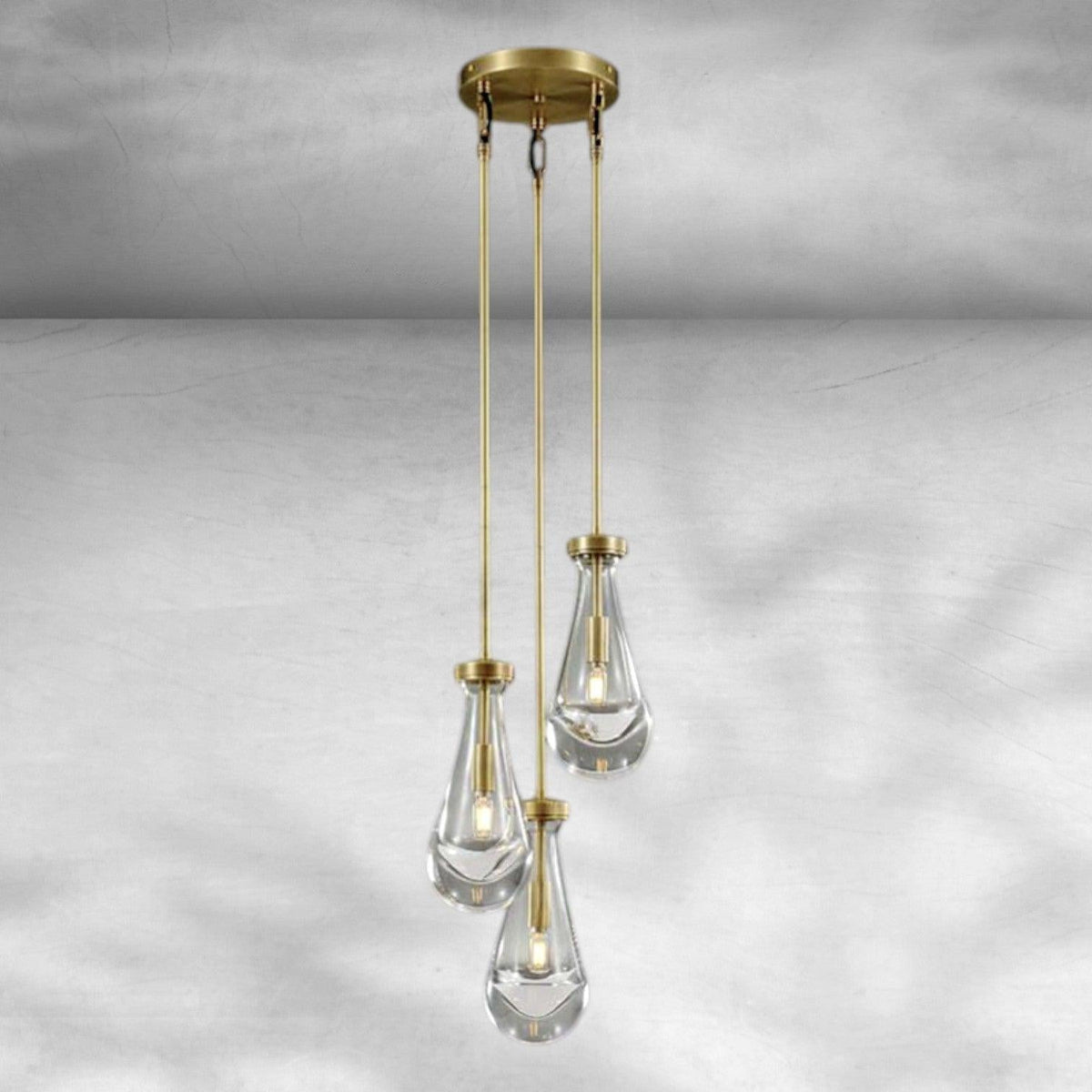 Raindrop 3-Light Rod Round Chandelier - view 7