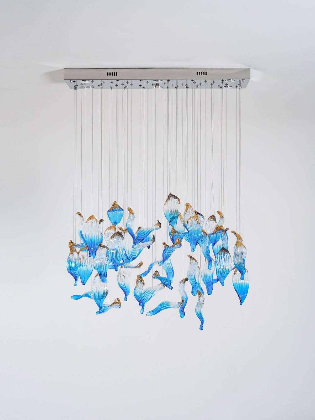 Galaxy Ocean Drift Blown Glass Crystal Spiral Chandelier - view 42