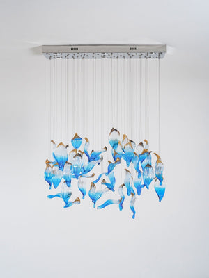 Galaxy Ocean Drift Blown Glass Crystal Spiral Chandelier - view 42