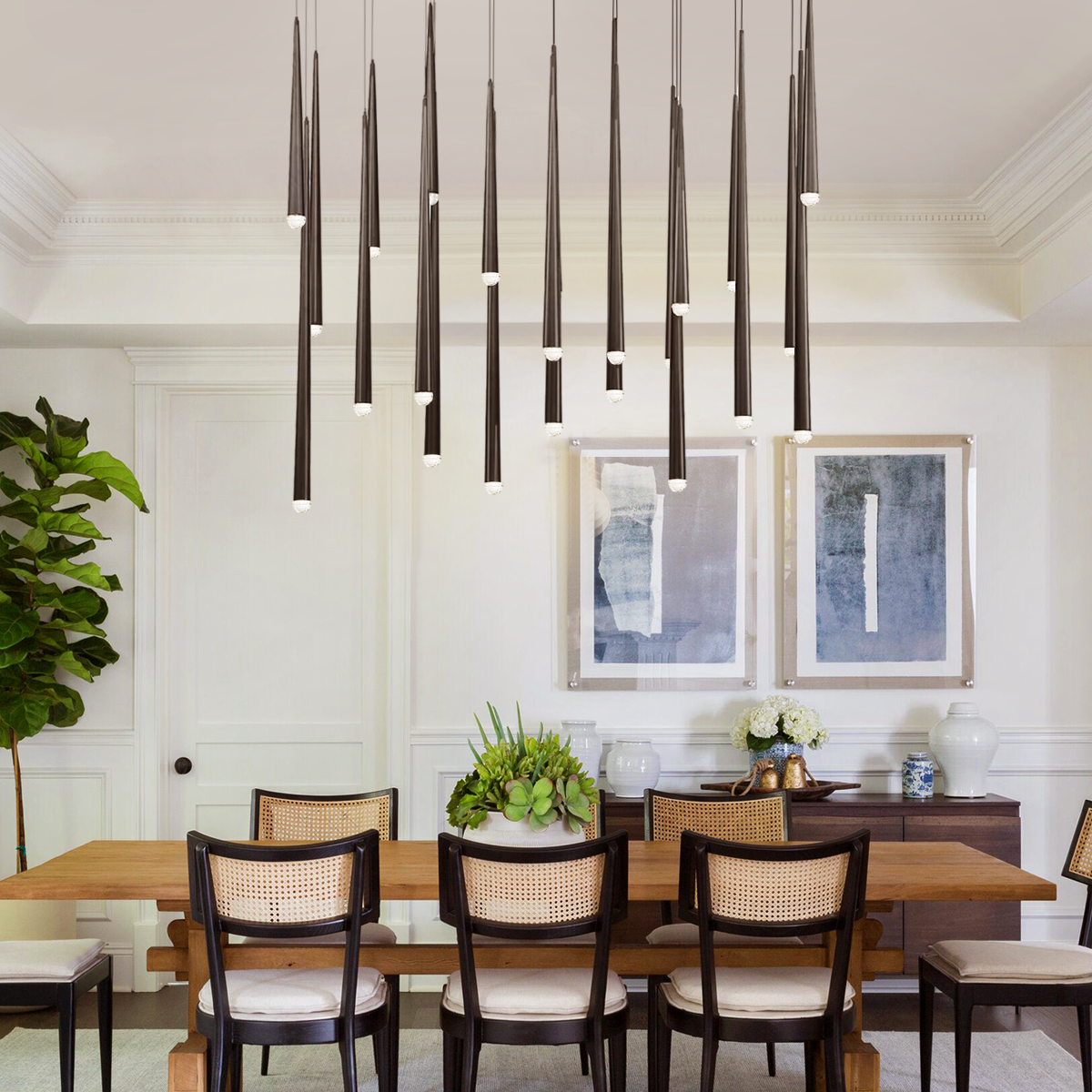 Alren Rectangle Tubular Chandelier, rectangular - view 11