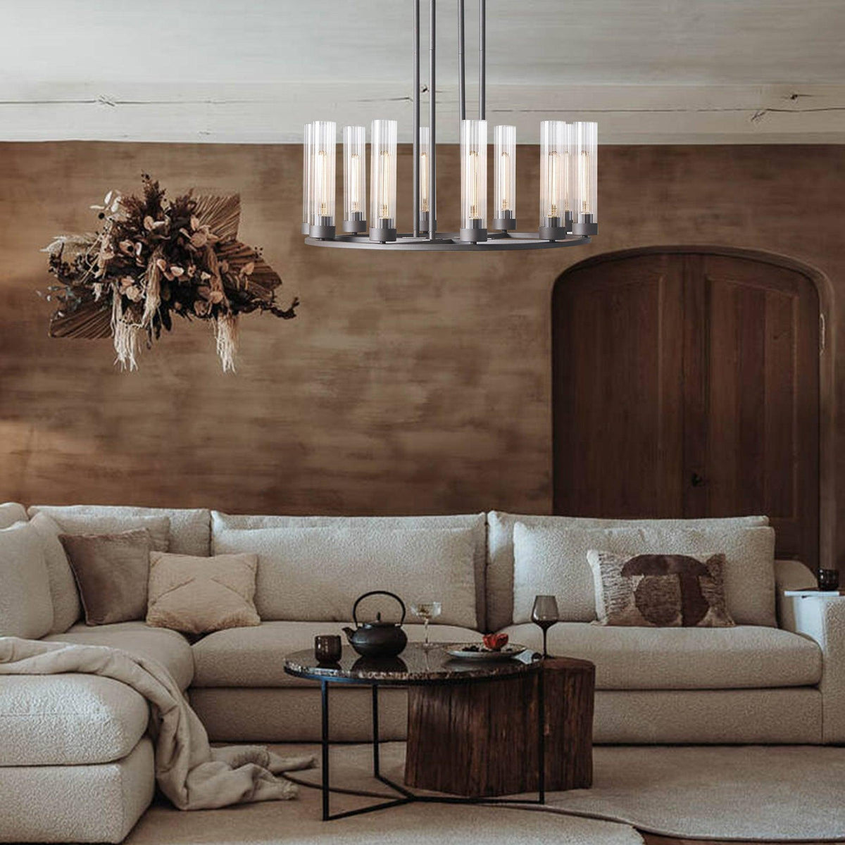 Andreas Round Chandelier 10/12 Light - view 2