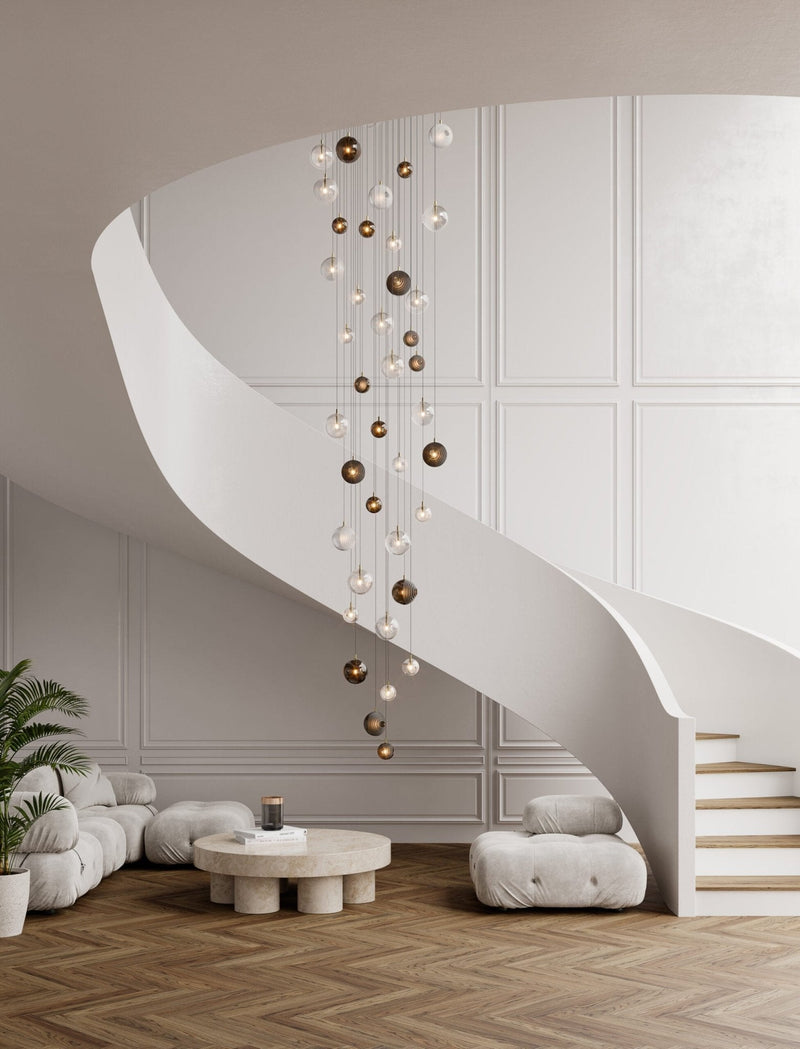 Cosmic Sphere Cascade Glass Chandelier - view 3