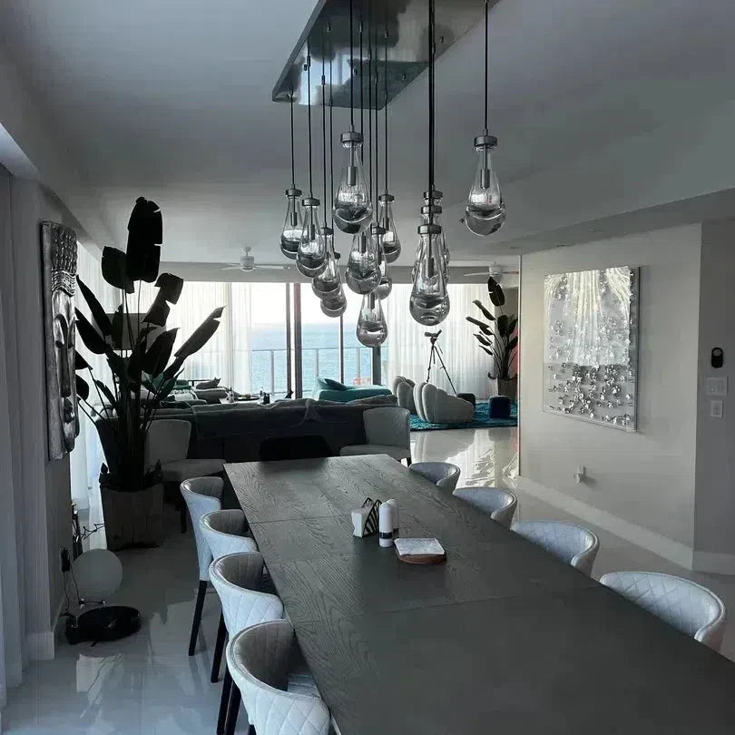 Raindrop Glass Linear Chandelier 72" - view 15