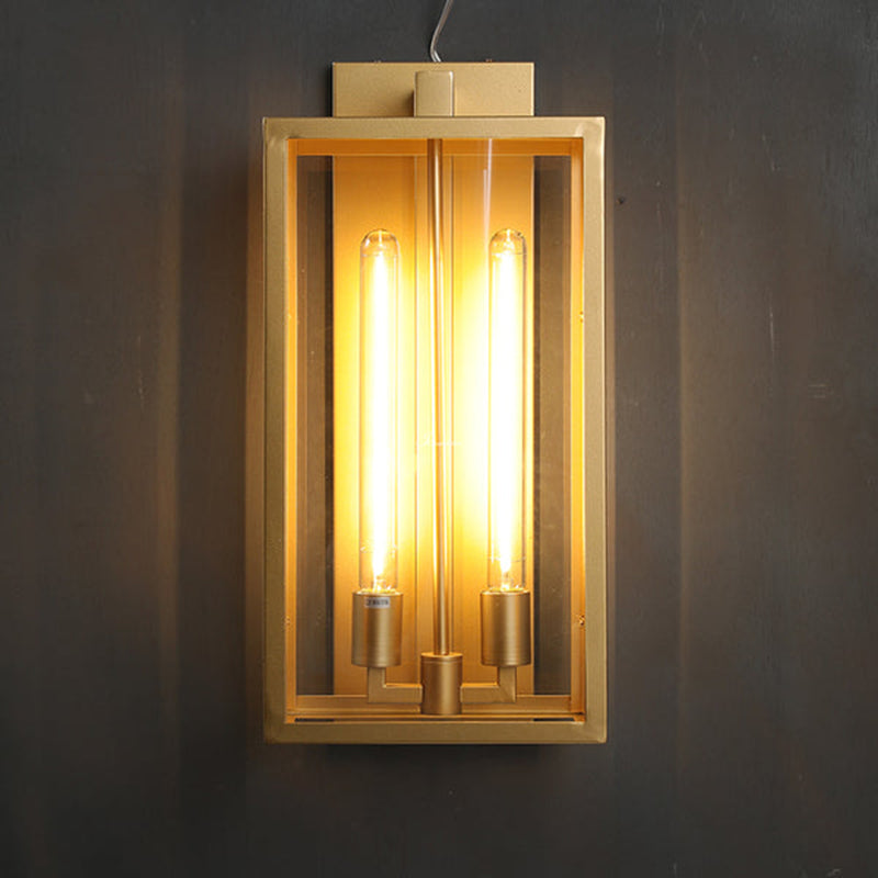Bauros Outdoor Square Lantern Wall Sconce 21"