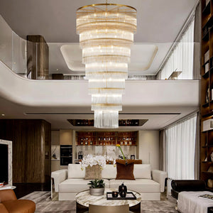 Seven-Tier Striped Column Staircase Chandelier 990 - Gold - view 4