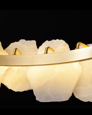 Tiered Circular Alabaster Chandelier - view 10