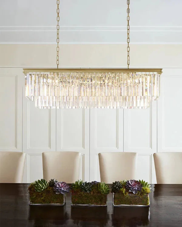 1920s Orion Art Deco Rectangular Chandelier 40"49"59"72" - view 22