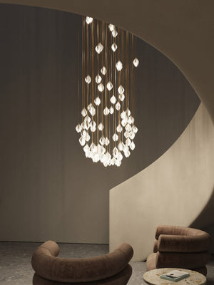 Grand Nordic Magnolia Blossom Ceramic Pendant Chandelier Chandeliers