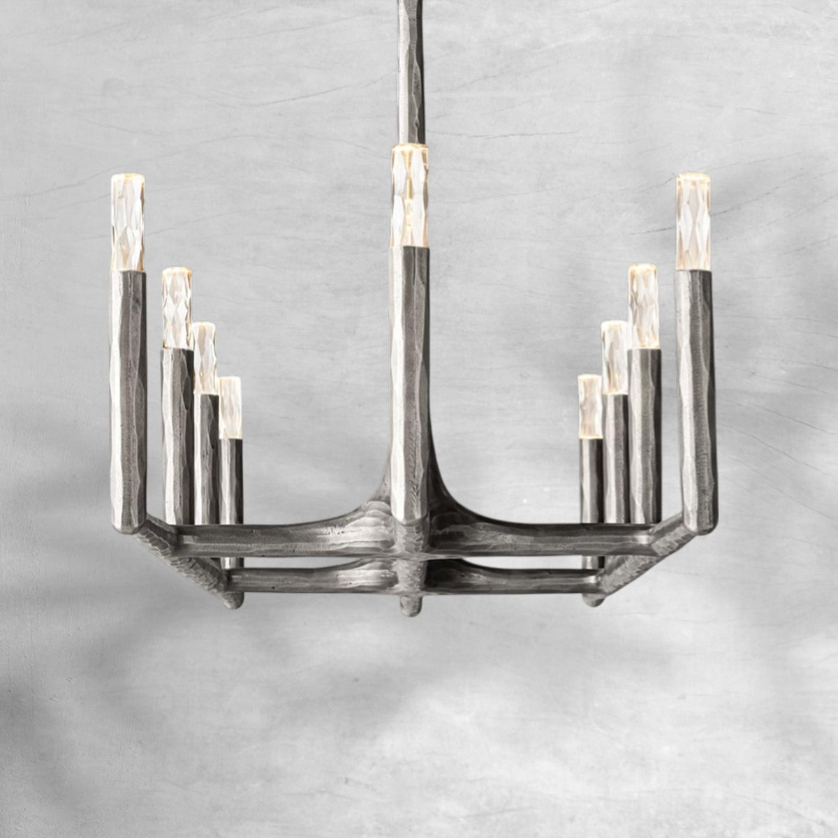 Thalen Forged Linear Chandelier 54" 72" 96", solid brass - view 17