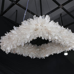 Rosalie Modern Square Geode Quartz Crystal Chandelier 24'' - view 3