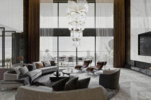 Louis Flower 5-Tier Crystal Round Chandelier - view 4