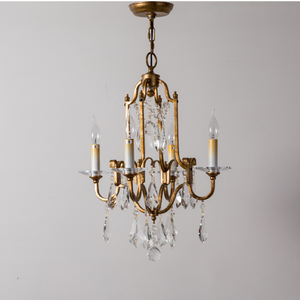 Vintage Crystal Small Chandelier For Entryway - view 3