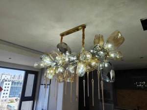 Modern Wine Glass Shape Chandelier Italian Light Luxury Light Fixture for Dining Room/Living Room - view 12