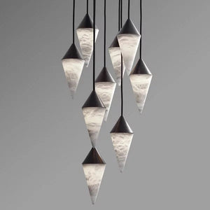 Hannah Alabaster Chandelier, Upscale Chandelier Lighting - view 2