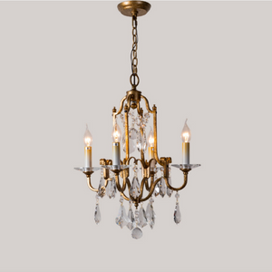 Vintage Crystal Small Chandelier For Entryway - view 2
