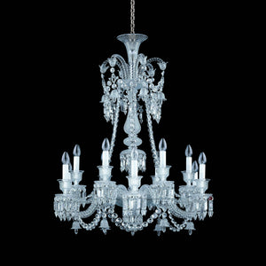 Light Luxury Classic Long Version Tiered Candle Light Crystal Chandelier for High-ceiling Rooms/Living Room - view 8