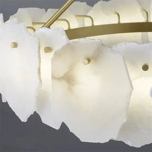 Alabaster Flakes Linear Chandelier -Rod - view 8