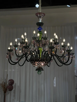 Luxury Empire Colorful Crystal Chandelier for Living Room/Bedroom/Entryway/Hotel/Restaurant - view 2